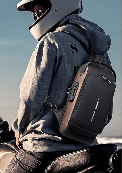 Unisex Anti‑Theft Sling Bag – Waterproof Chest & Shoulder – Dotmint