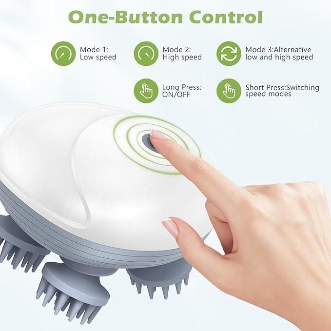 Rechargeable Electric Body & Scalp Massager – Handheld Vibrating Wellness Tool