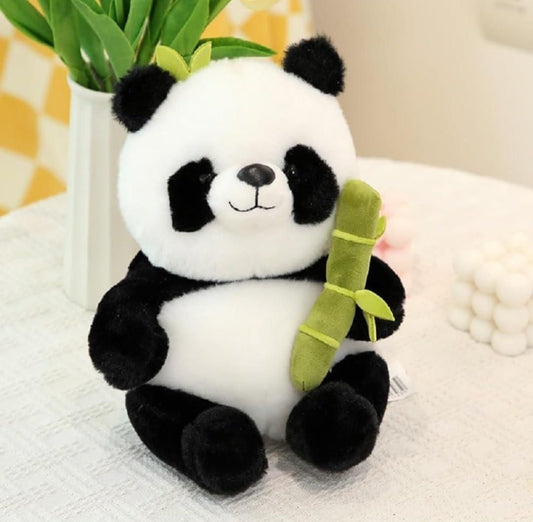 Cute Panda Plush with Bamboo Sleeve – Kawaii Cuddle Toy | Dotmint