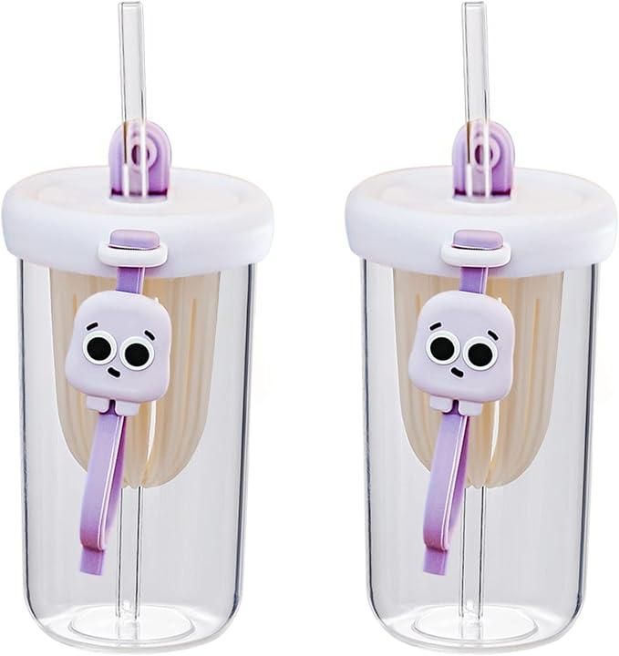 Glass Tumbler with Fruit Infuser Lid & Straw – Healthy Hydration in Style