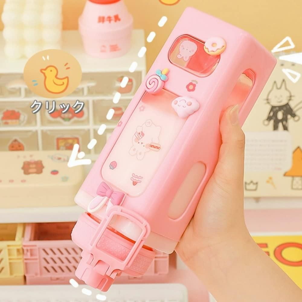 700 ml Kawaii Water Bottle with Straw & Lid – Cute Leakproof Bottle | Dotmint
