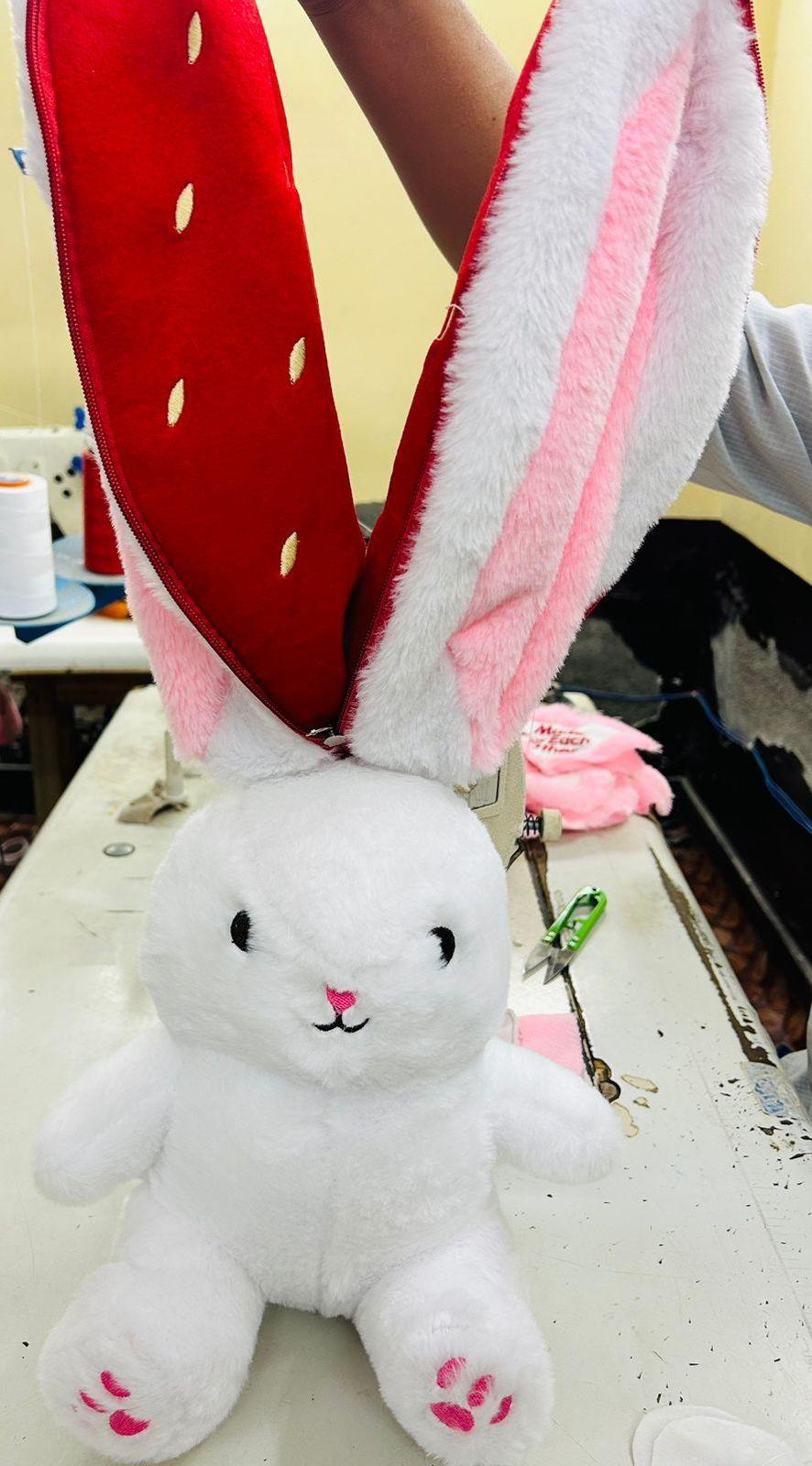 Kidology Reversible Plush Toy Pillow – Strawberry/Carrot to Bunny | Dotmint