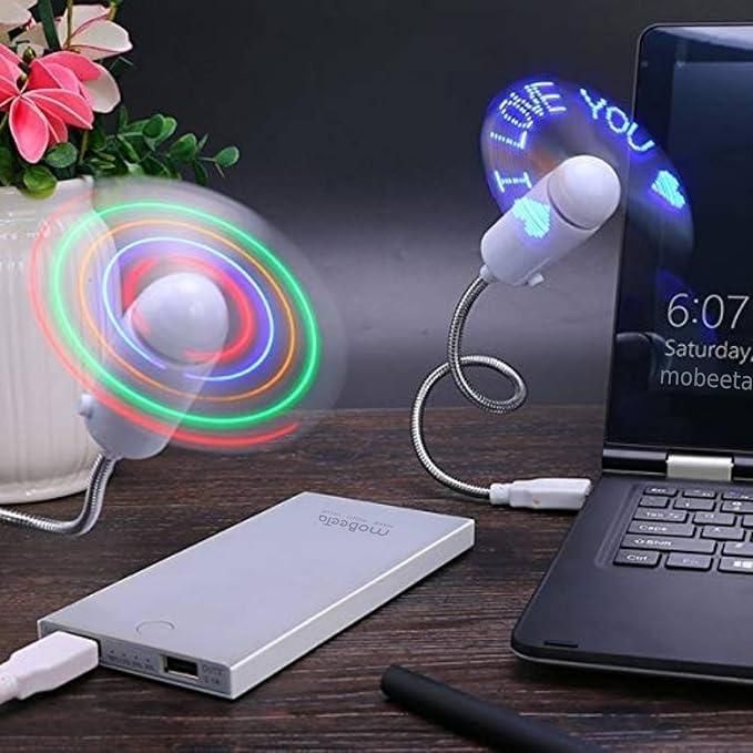 USB LED Message Fan – Programmable Text Display Fan | Dotmint