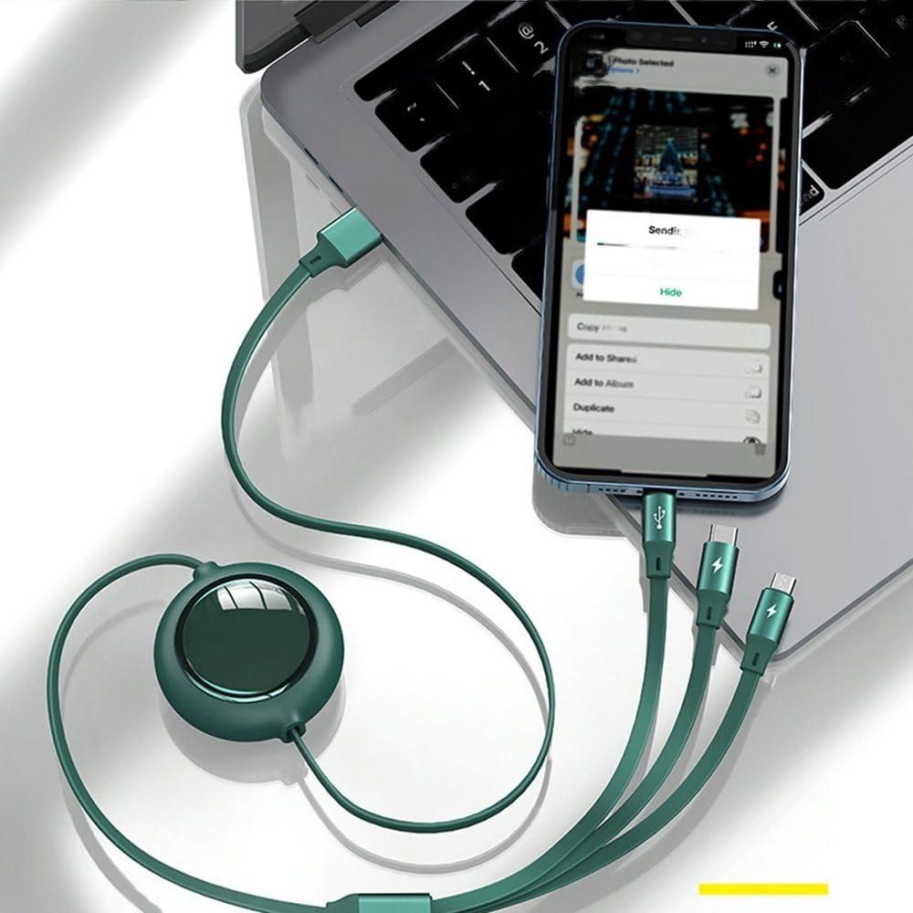 3‑in‑1 Charging & Data Cable – Lightning, USB‑C & Micro‑USB | Dotmint