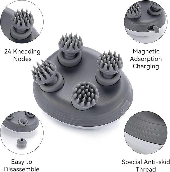 Rechargeable Electric Body & Scalp Massager – Handheld Vibrating Wellness Tool