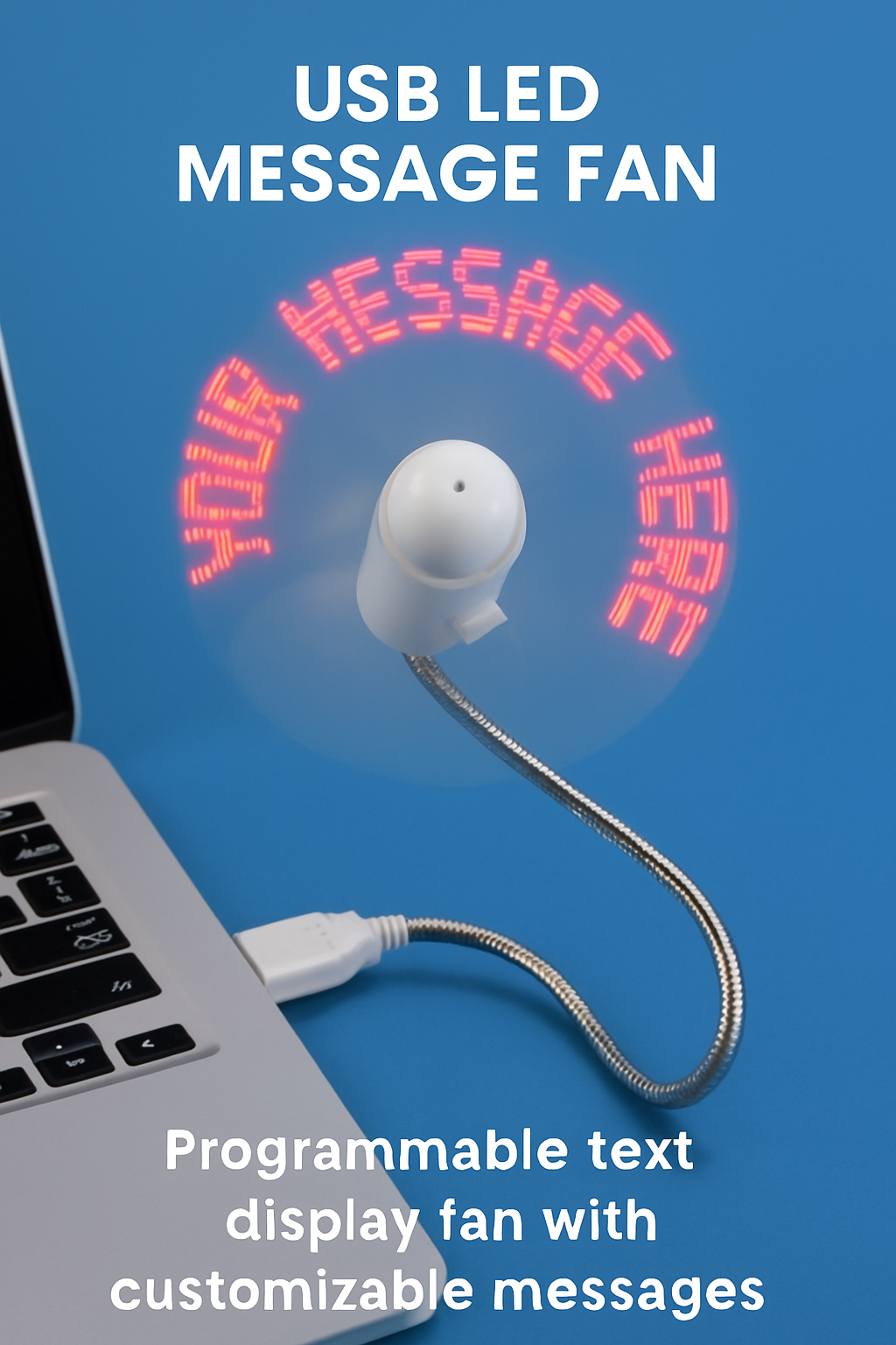 USB LED Message Fan – Programmable Text Display Fan | Dotmint