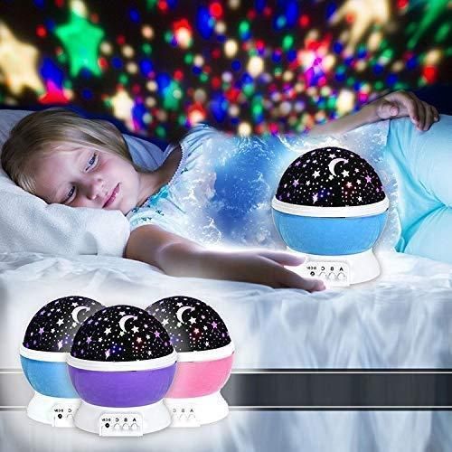 Star Master Dream Rotating Star & Moon Projection Lamp – Multicolor LED Night Sky Projector