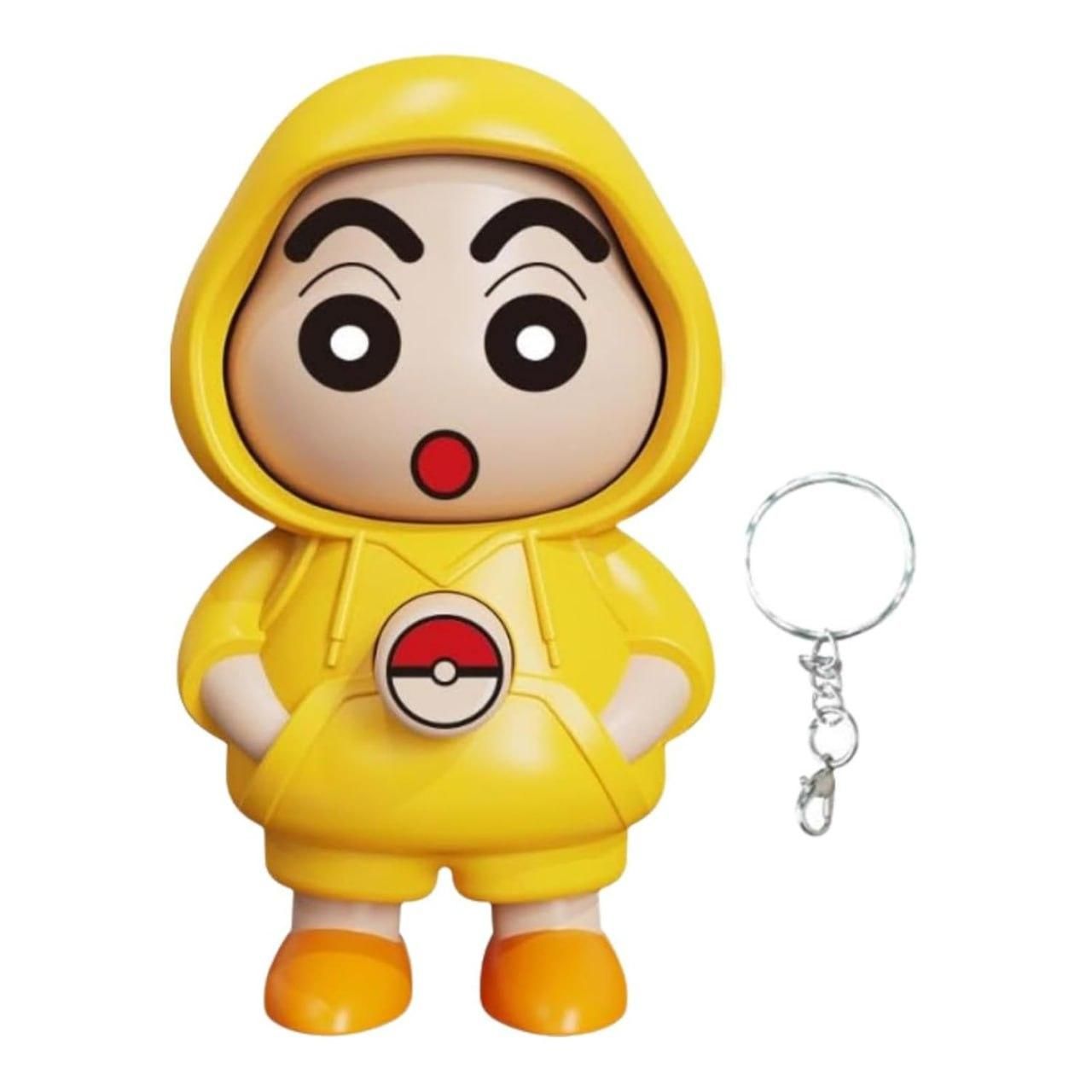 Shin‑chan Face-Changing Keychain – 3 Expressions Cartoon Toy Charm