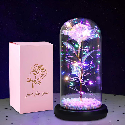 LED Rose Dome Lamp – Romantic Color‑Changing Flower Light | Dotmint