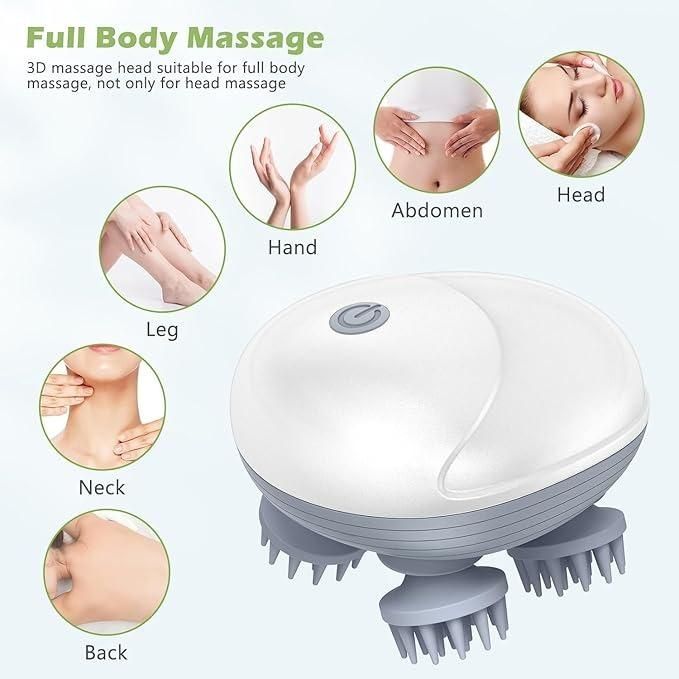 Rechargeable Electric Body & Scalp Massager – Handheld Vibrating Wellness Tool