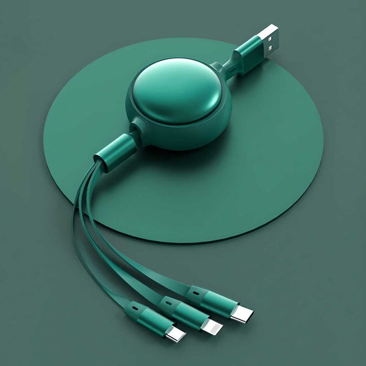 3‑in‑1 Charging & Data Cable – Lightning, USB‑C & Micro‑USB | Dotmint