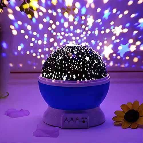 Star Master Dream Rotating Star & Moon Projection Lamp – Multicolor LED Night Sky Projector